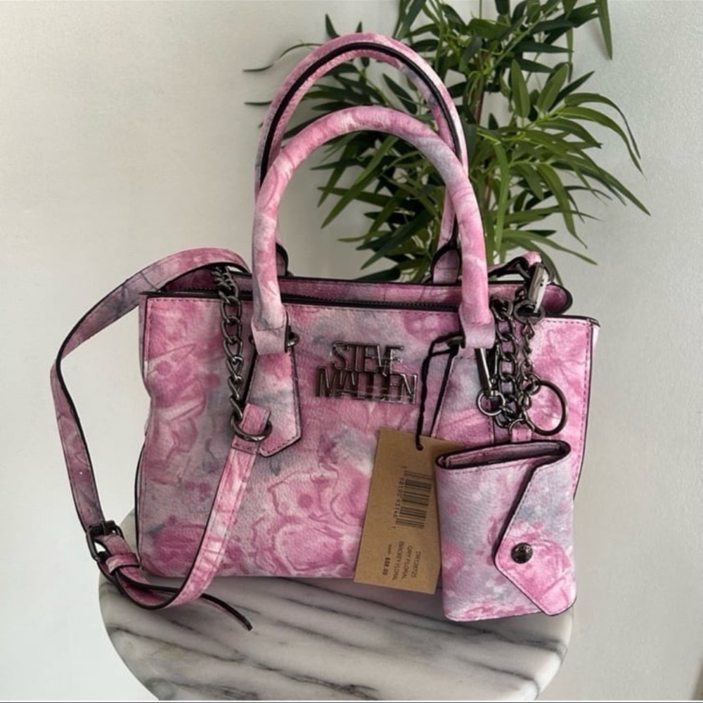 Steve Madden Pink and Gray Satchel